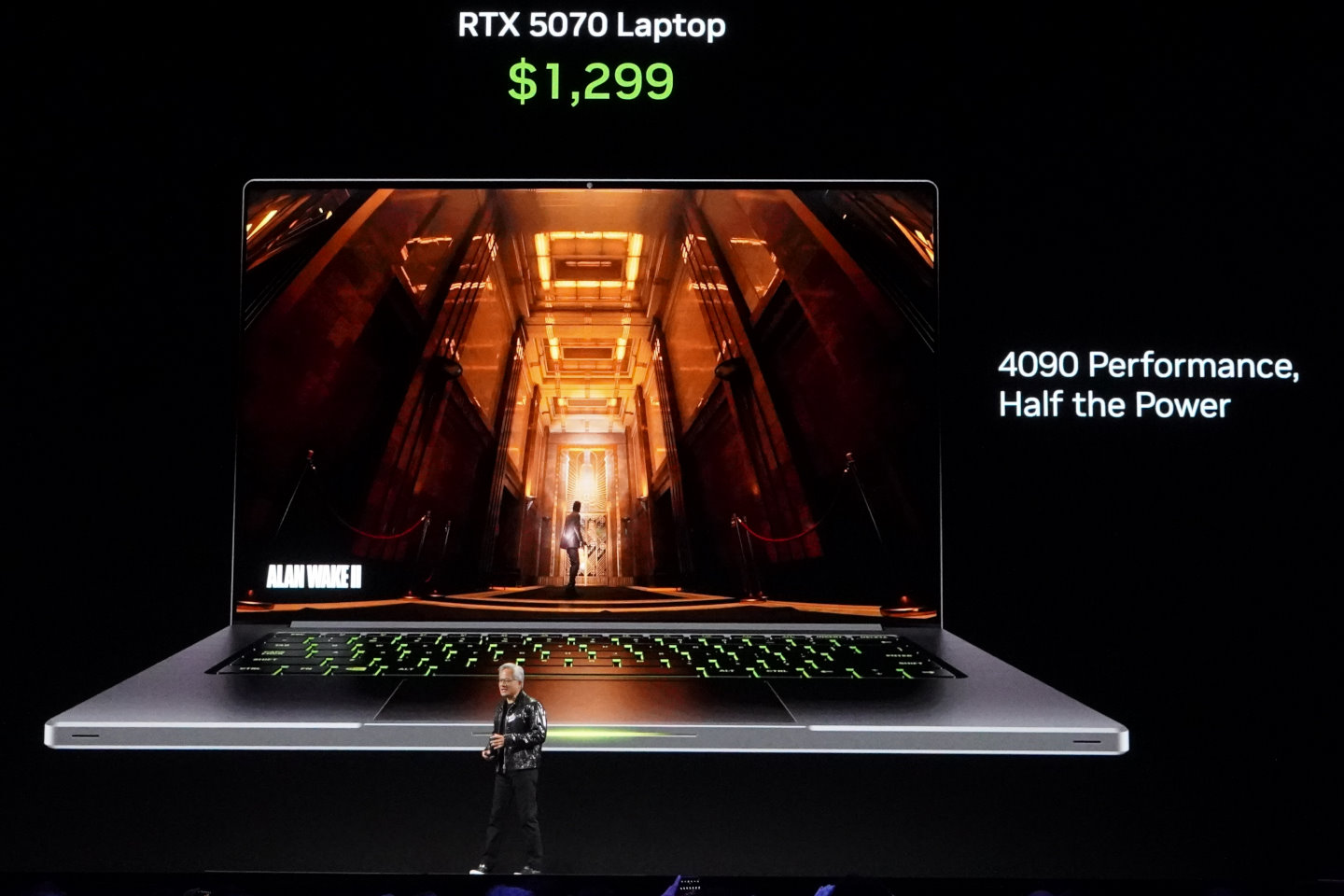 行動版GeForce RTX 5070顯示晶片同樣可以提供等同於GeForce RTX 4090顯示卡的效能。