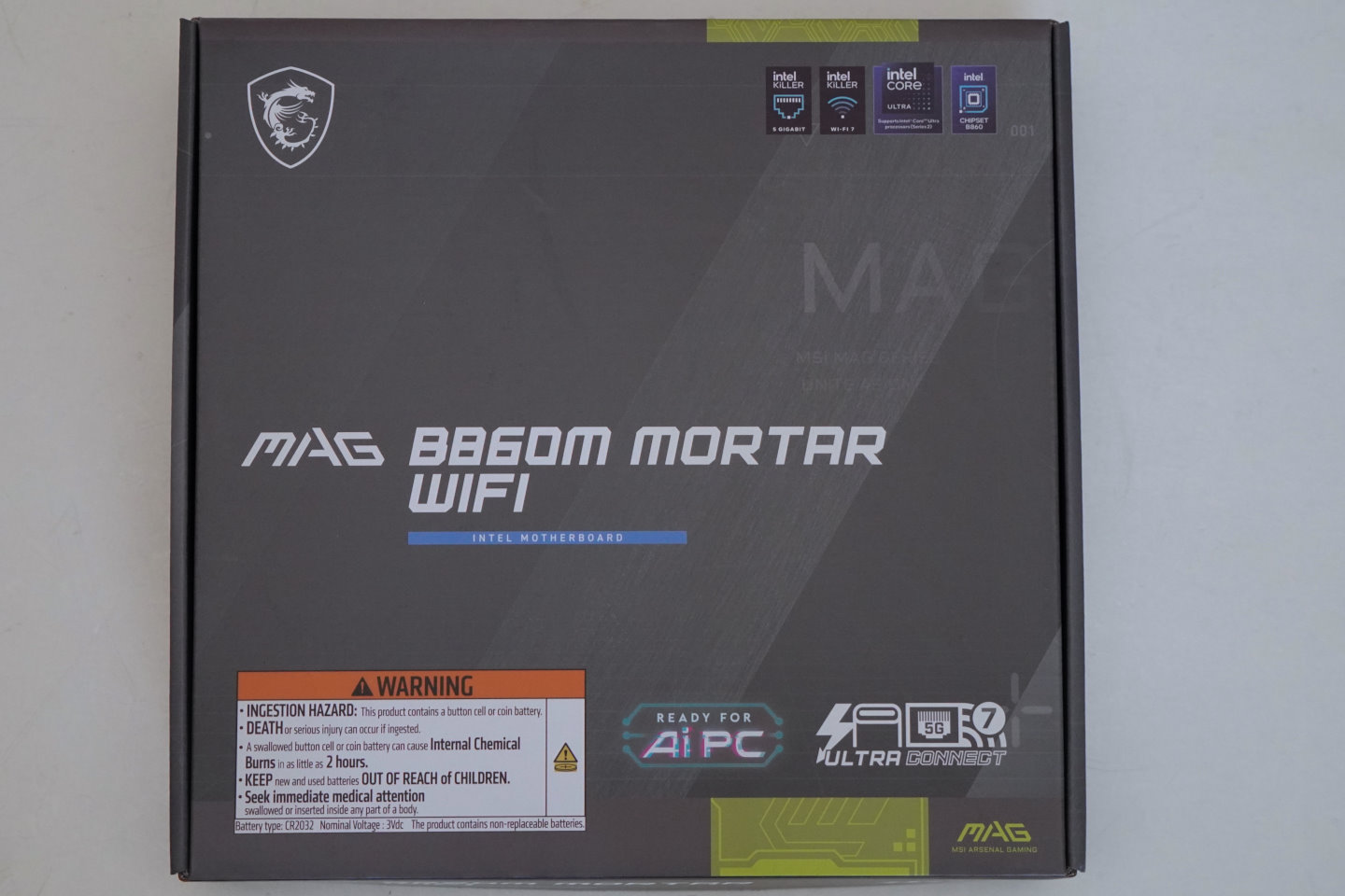 這次測試平台使用MAG B860M MORTAR WIFI主機板。