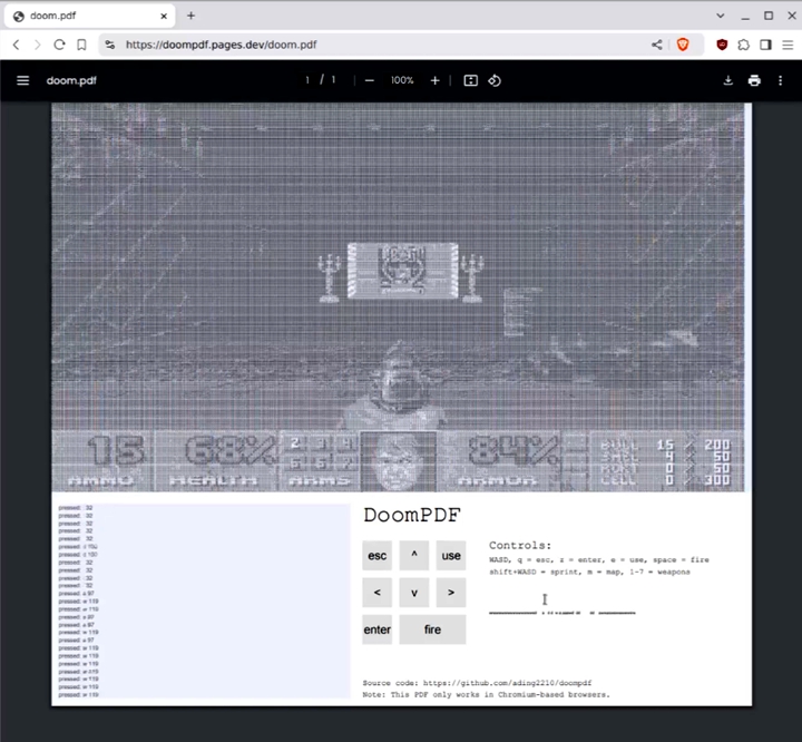 遊戲移植再創記錄！現在可以在PDF檔案中玩Doom，但畫面不太流暢