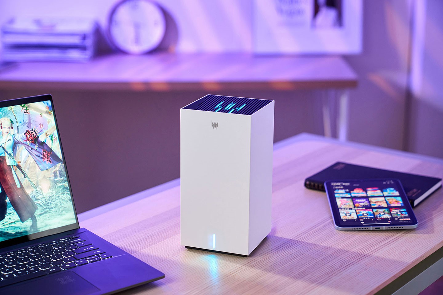 Predator Connect T7 是 Acer 首款 Wi-Fi 7 規格的無線路由器，外觀設計相當好看。