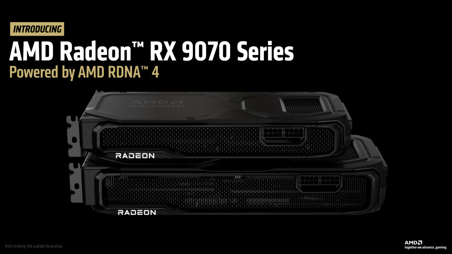 AMD首波將推出Radeon RX 9070 XT與Radeon RX 9070等2款RDNA 4架構顯示卡。