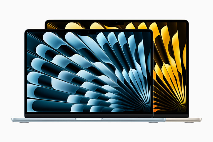 MacBook Air 備有兩種的尺寸 13 吋和 15 吋的機型。