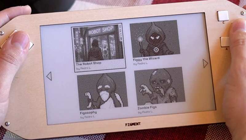 玩家自製電子紙螢幕遊戲機 Figment，可看電子書、玩文字冒險與解謎遊戲