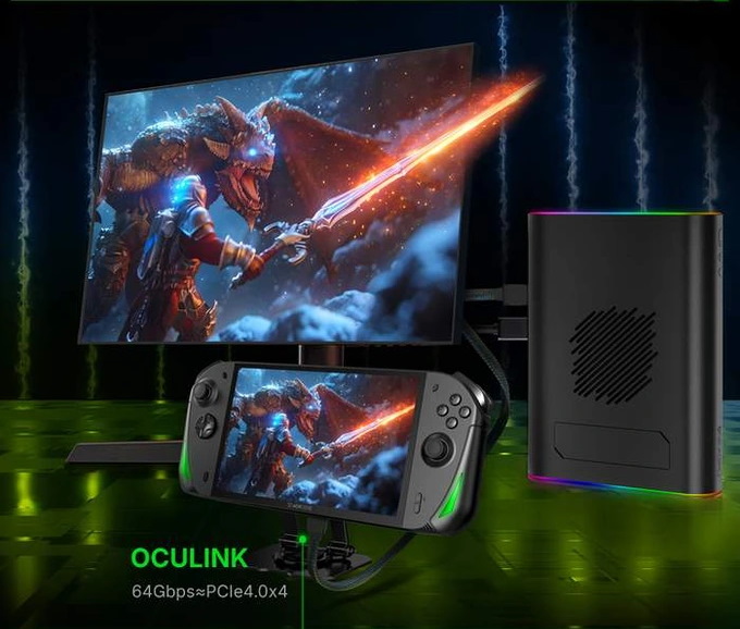 此外也可以透過USB4或Oculink等端子連接外接顯示卡擴充遊戲效能。