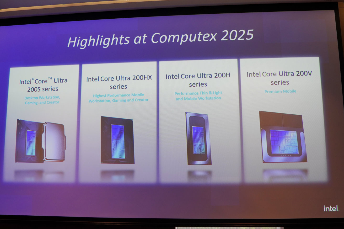 Core Ultra 200系列處理器具有Arrow Lake架構的200S桌上型、200HX極致行動版、200H行動版，以及Lunar Lake架構的200V行動版等產品。
