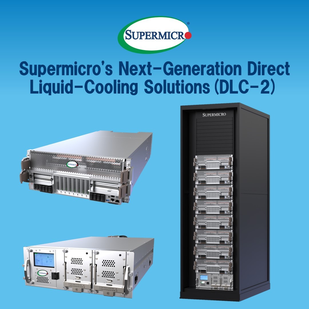 Supermicro發表新一代DLC-2直接液冷解決方案，可望大幅降低資料中心用電、用水與噪音