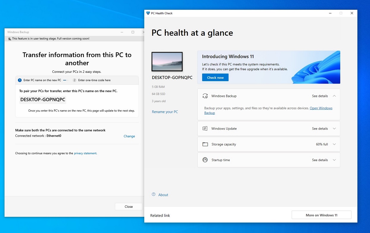 微軟推出全新移轉工具，讓 Windows 10 用戶無痛升級至 Windows 11