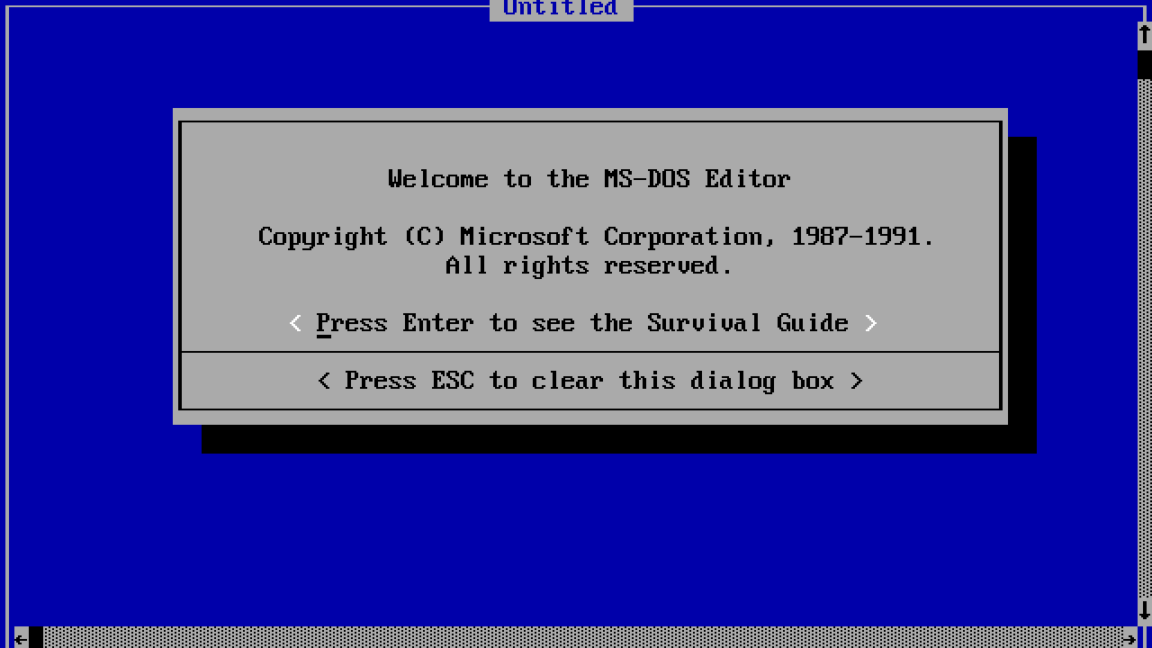 微軟讓DOS 老粉驚喜：重製 34 年前的MS-DOS Editor經典編輯器，還能在 Linux 跑！