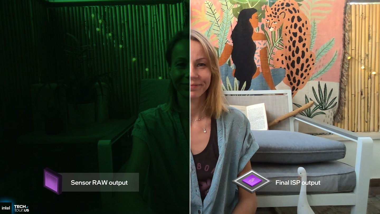 左方為攝影機拍攝的原始訊號，右方為經過IPU 7.5處理並最佳化的畫面，可以看到落差相當顯著。