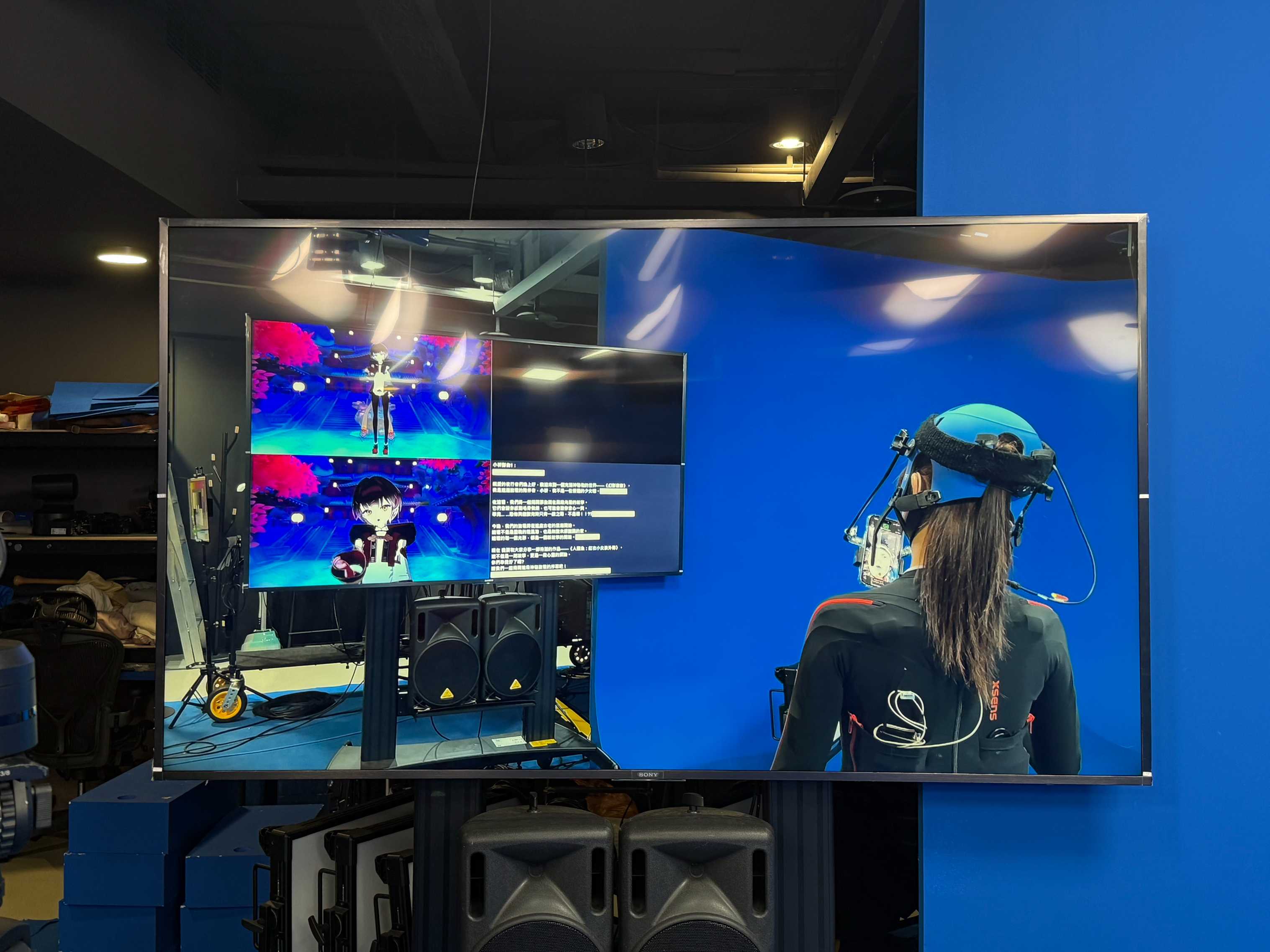 ▼ 橘子集團原創中心 G Studio 攝影棚除了動態捕捉設備之外，也引入 AI 動作捕捉技術。