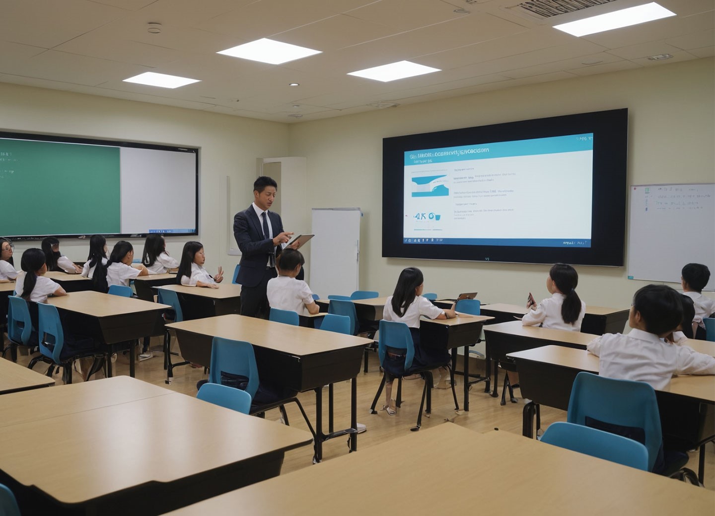 智慧教室透過多元科技的整合，為教師提供更具彈性與創意的教學展演方式，同時讓學生獲得更貼近個別需求、兼具互動與深度的學習體驗。