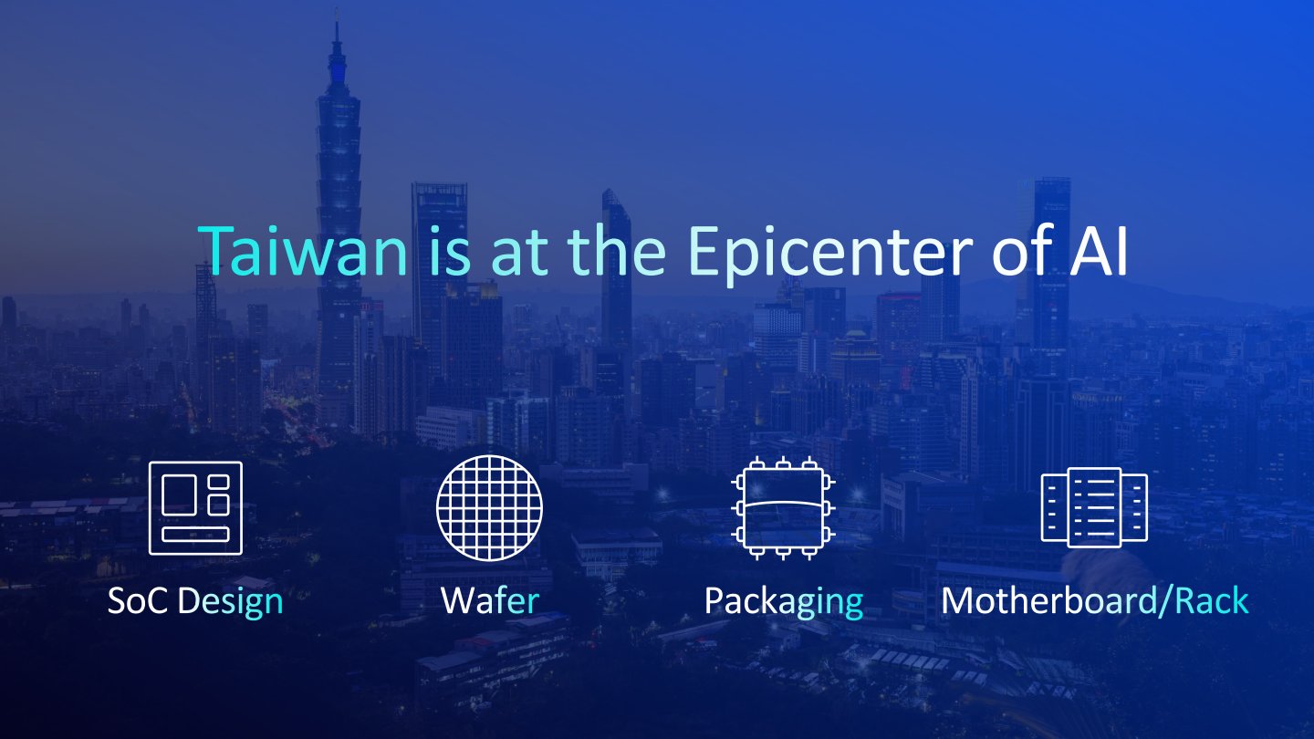 Drew Henry也強調台灣位於AI的中心，具有晶片設計、晶片製造、先進封裝、主機板與伺服器等技術優勢。