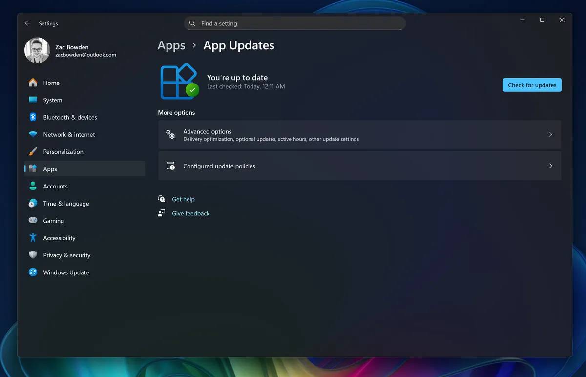 Windows 11「設定」頁面將可直接更新應用程式?微軟測試一站式管理新功能