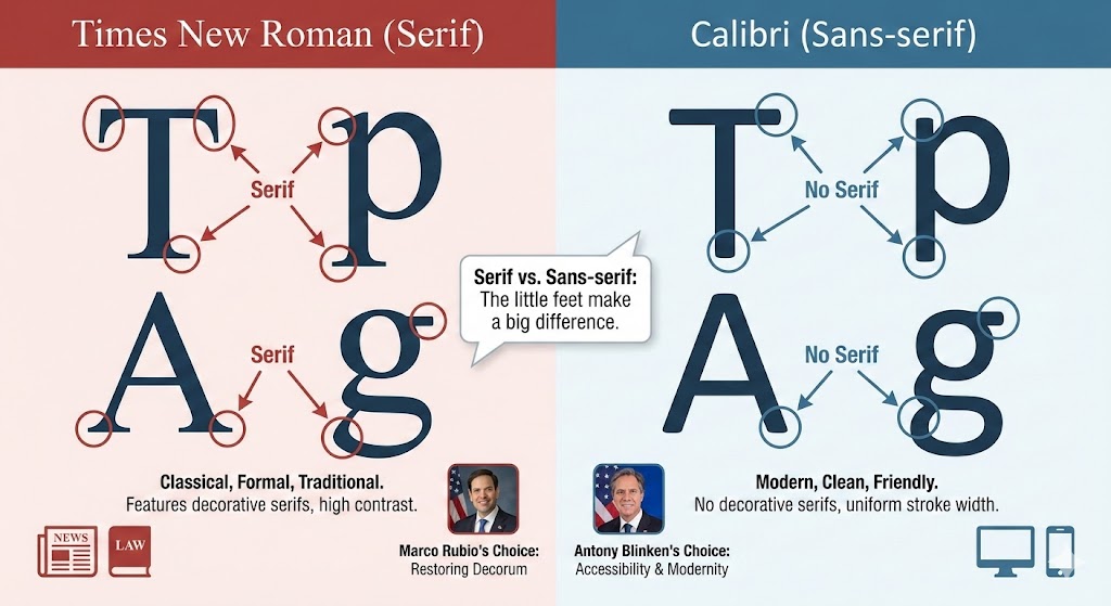 字體也要戰？美國務卿下令停用 Calibri，公文改回 Times New Roman 批前朝「搞覺醒浪費資源」