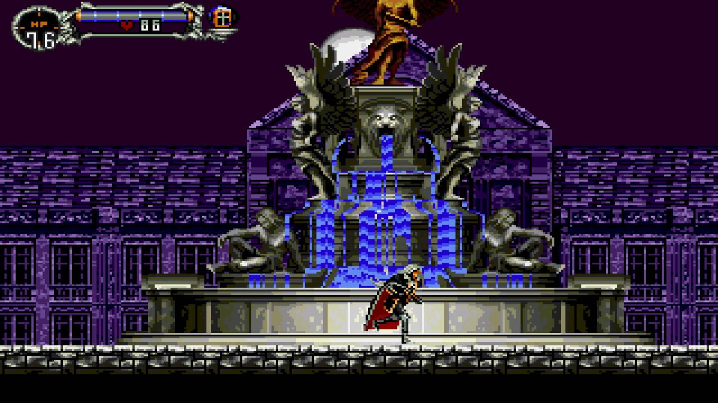 Mega Drive版本的噴水池場景與PlayStation原版有所差異，池水並不會隨時間變成血染的紅色。