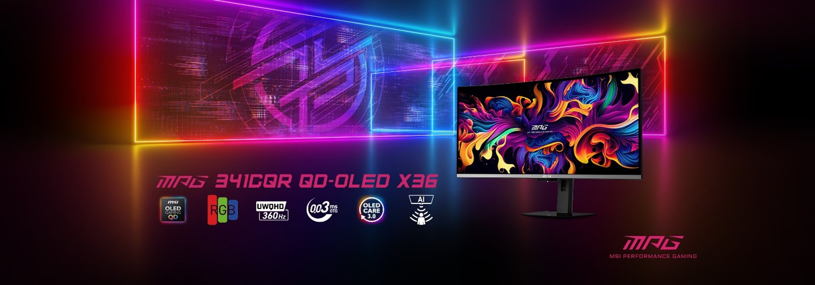 【CES 2026】MSI 新一代 QD-OLED 電競螢幕推出:MEG X 主打 AI 遊戲輔助、MPG 341CQR X36 衝上 360Hz