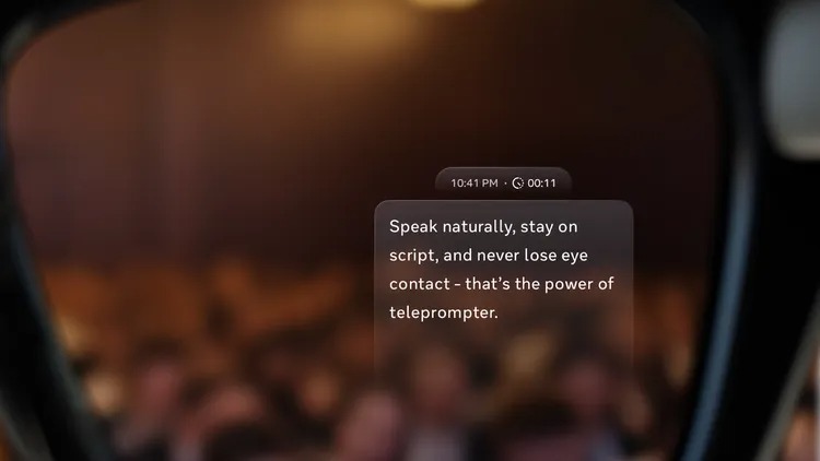 Meta Ray-Ban 智慧眼鏡加入「讀稿機」,EMG 手環實現空手寫字