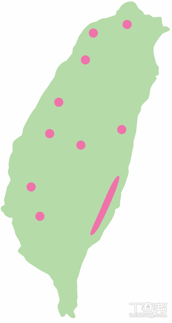 全台油菜花、梅花拍攝地理標示。