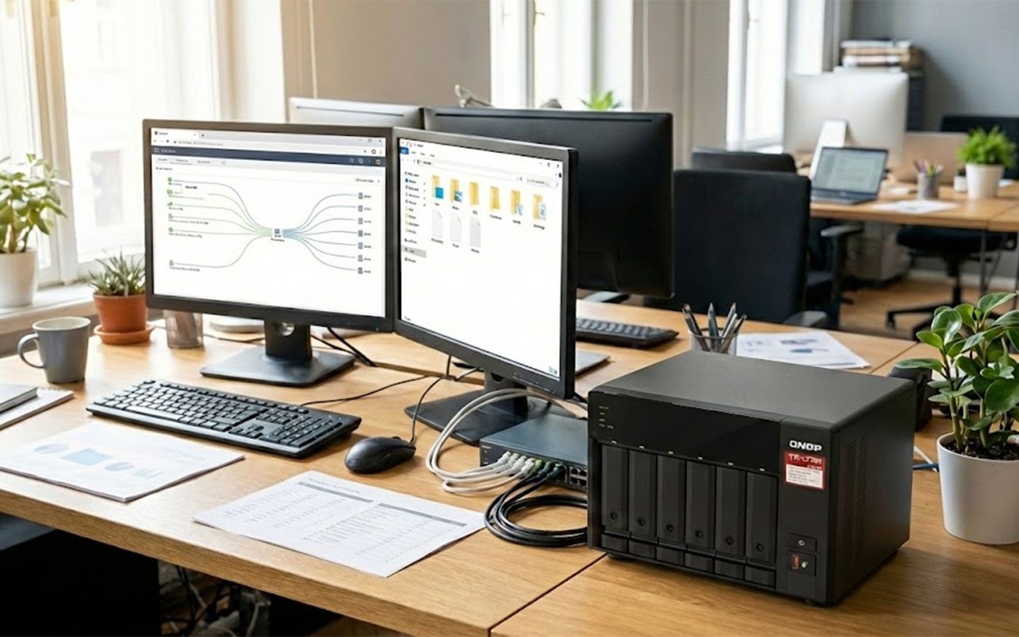 TS-673A 的硬體規格均衡，效能與擴充性不俗，讓它非常適合推薦成為中小企業主力。