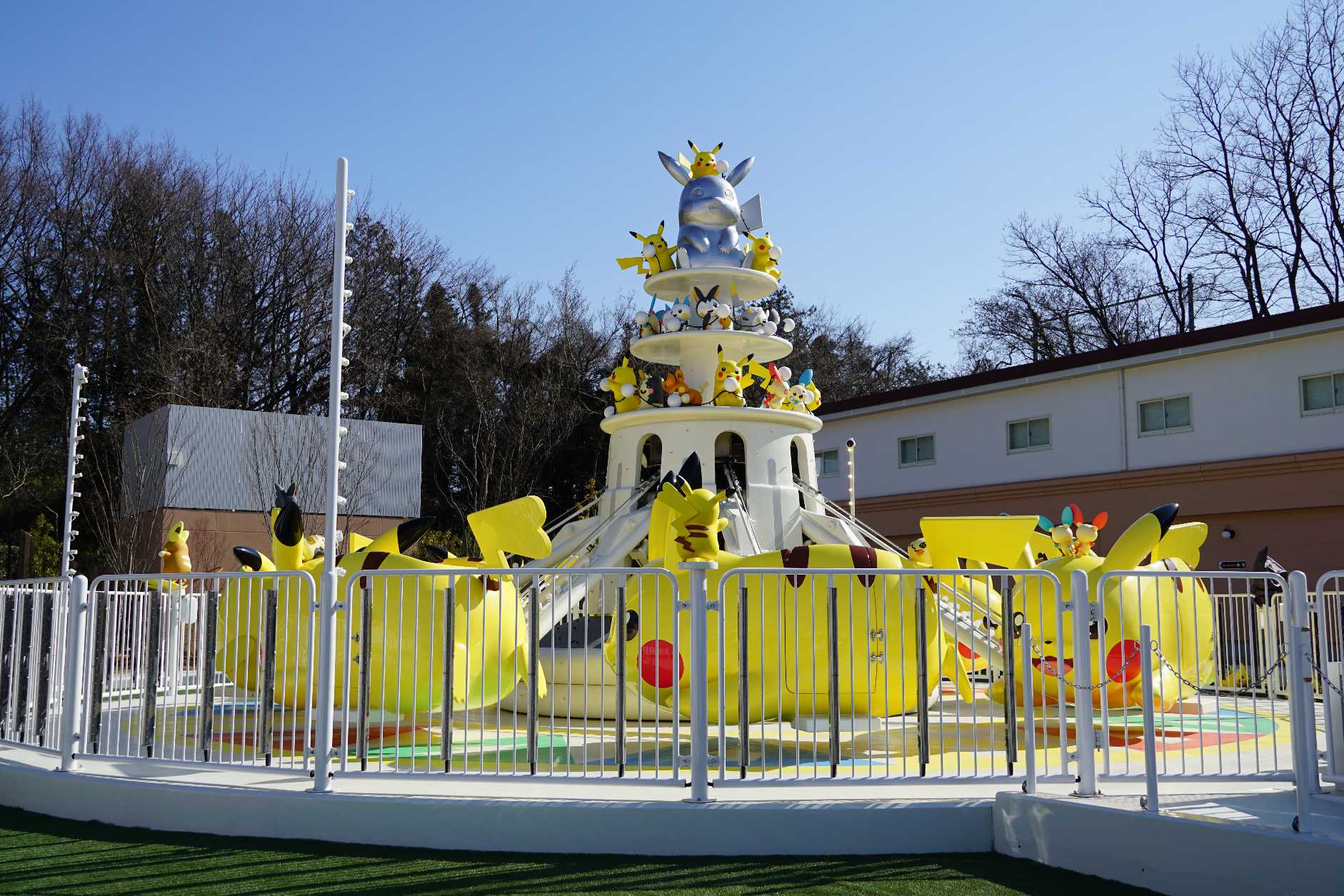 由 30 隻以上電屬性寶可夢來轉動的「皮卡皮卡大派對」。