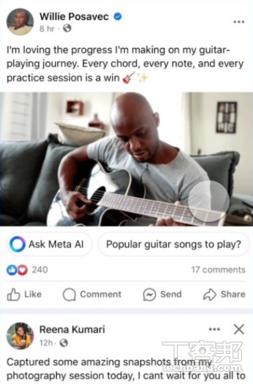 根據 Meta 官方資料，FB 貼文下方會自動顯示與內容相關的建議問題，不過這項功能尚未在台灣開放。