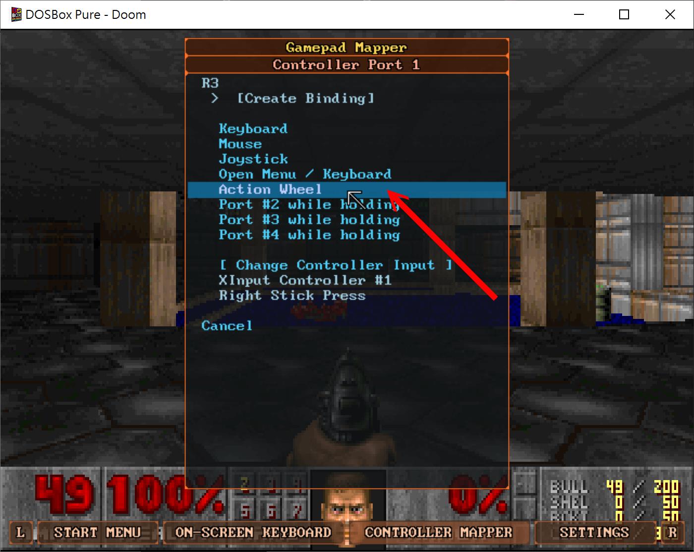 選擇R3後，將它指定為Action Wheel。