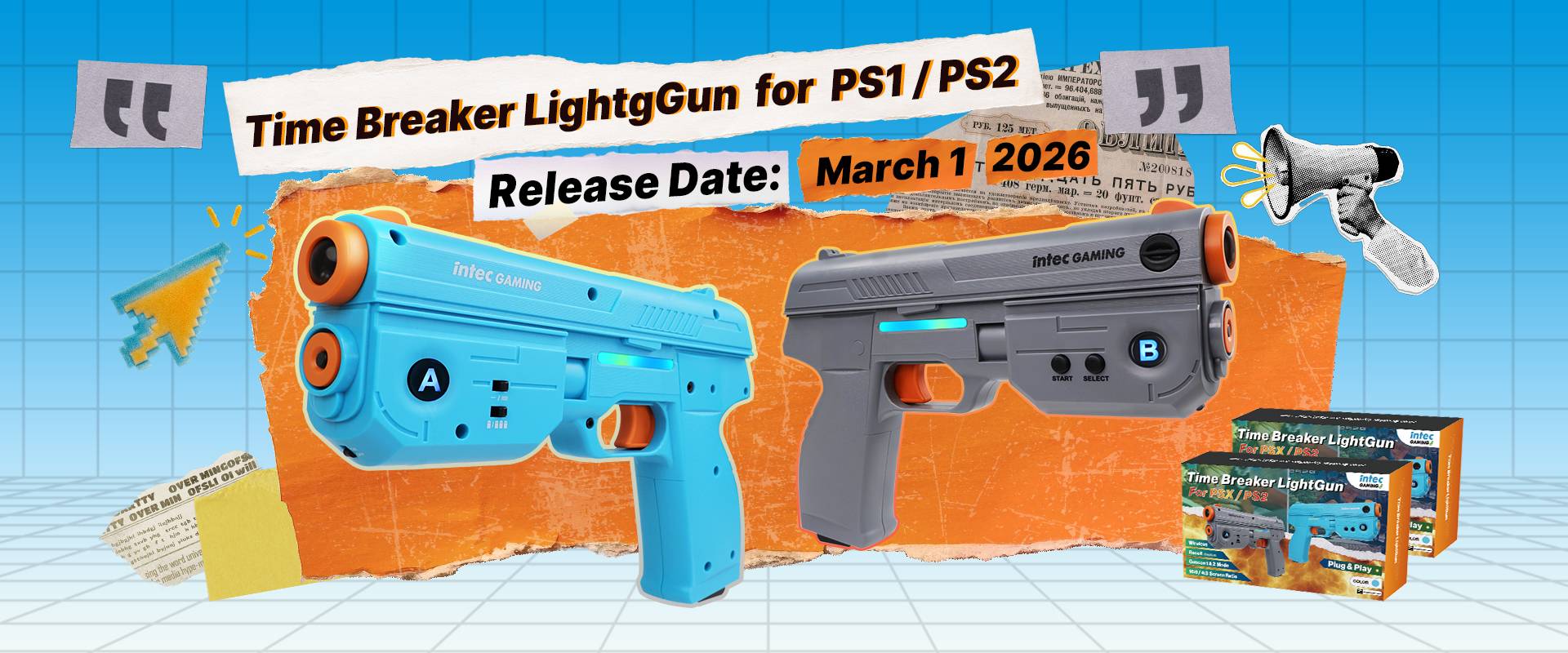 Time Breaker LightGun是款專為Sony PlayStation與PlayStation 2設計的無線光線槍。