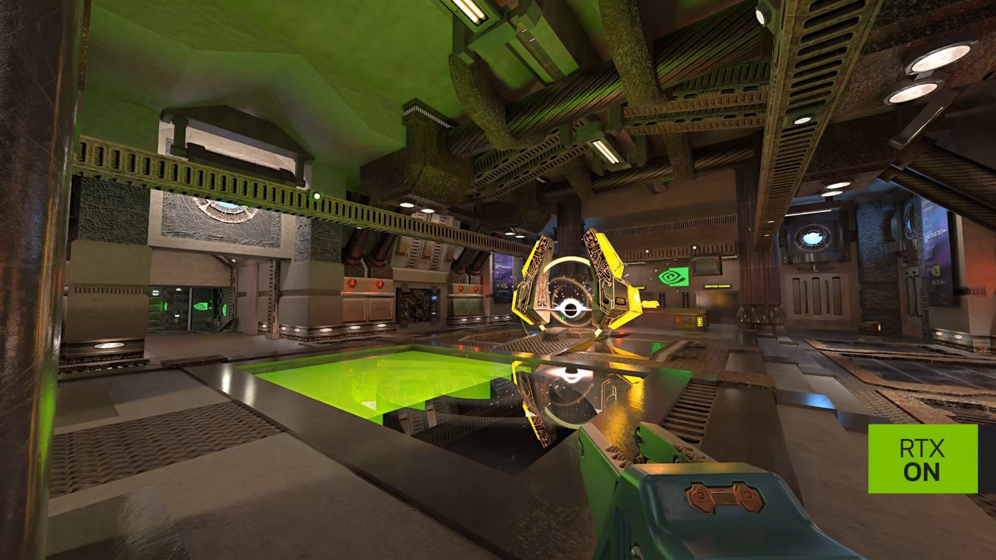 《雷神之鎚 III》RTX Remix模組也包含稱為Area15 NVIDIA地堡的關卡。