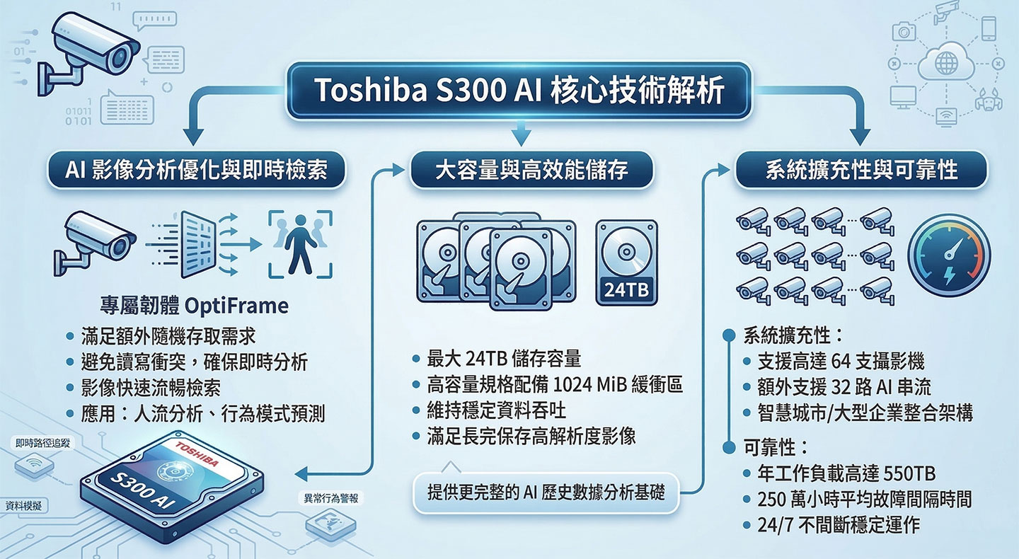 Toshiba S300 AI 核心技術解析。