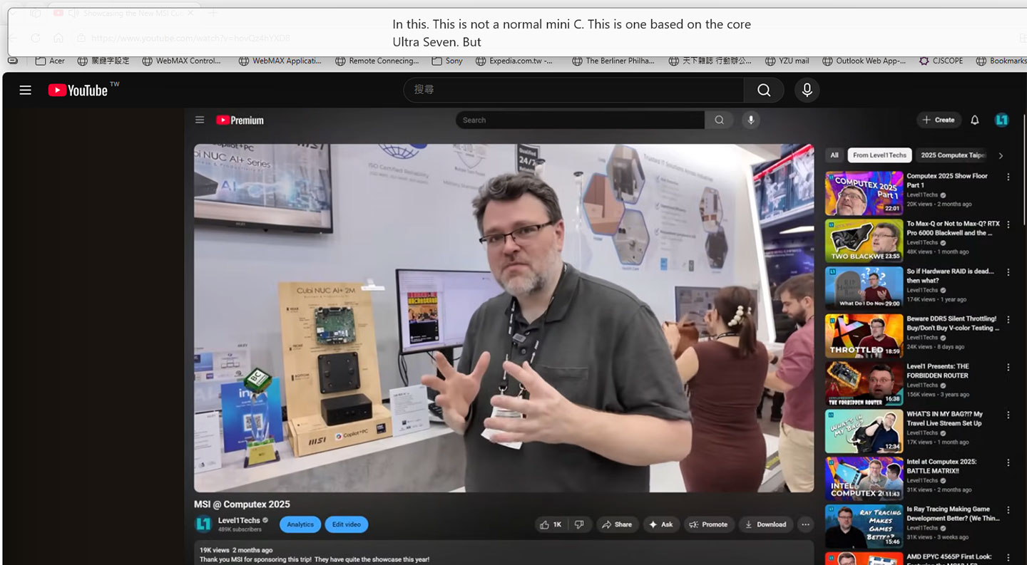 開啟「即時字幕」，即可在影片播放同時生成字幕。