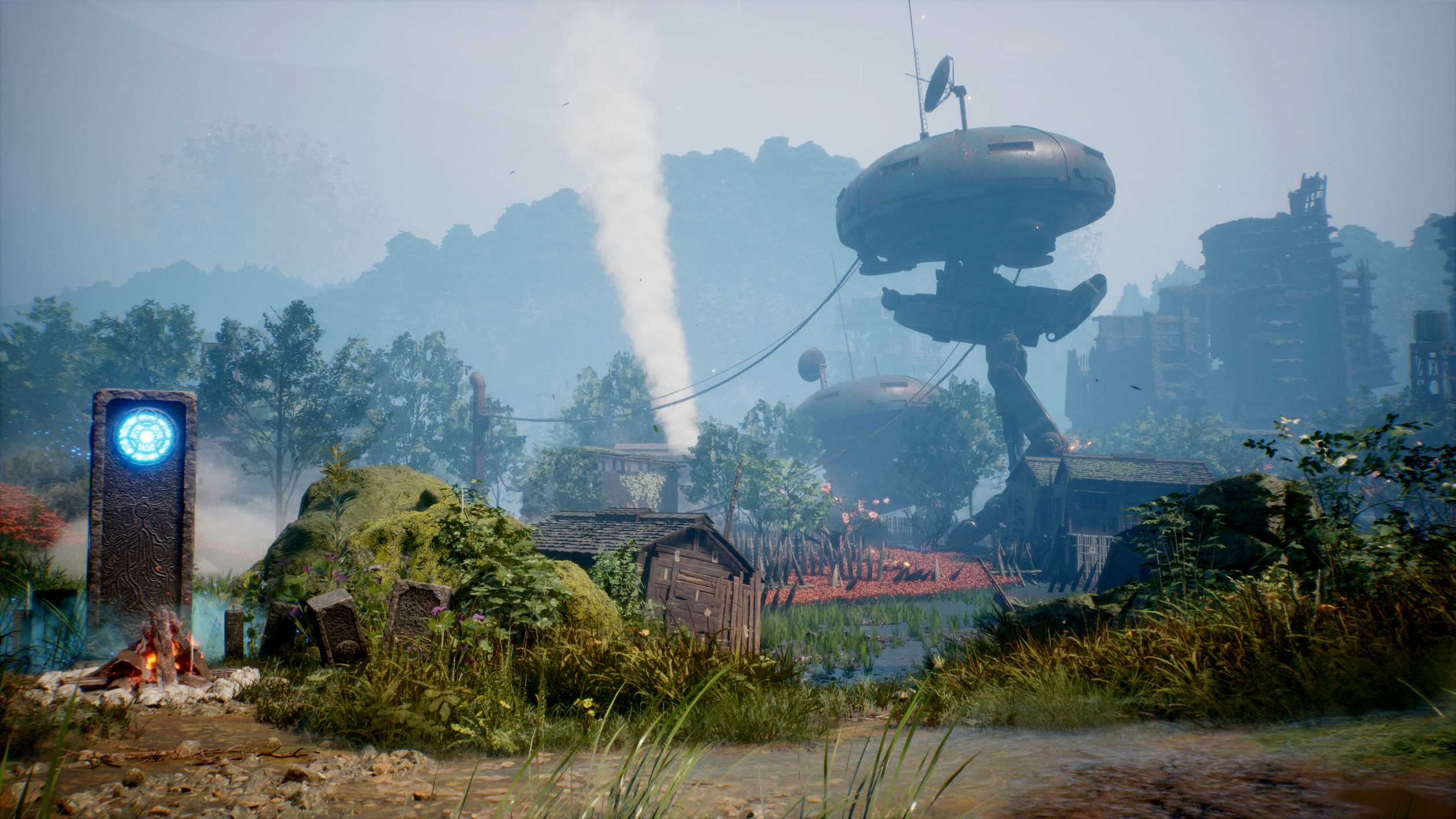 雖然背景灰暗，但遊戲中仍有經營發展與收集要素。