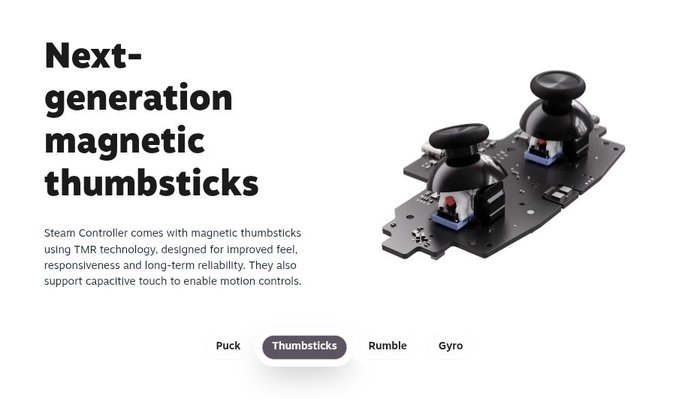 Valve 全新 Steam 手把曝光：搭載 TMR 搖桿徹底告別漂移，四馬達全域觸覺回饋拉滿