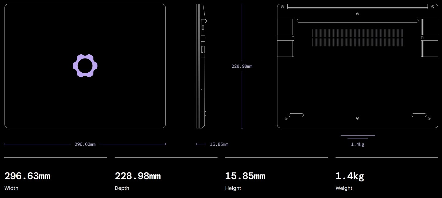 其重量由前代1.3 KG微幅提高至1.4 KG（可能因安裝的零件而有些微差異）。