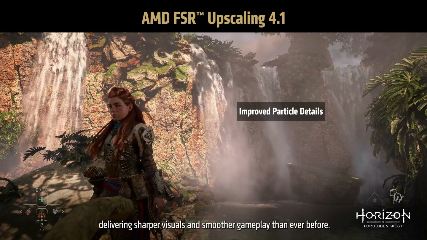 FSR Upscaling 4.1最大的特色是透過機器學習模型，改善升頻後的畫質表現，並強化時域品質的穩定性，減輕畫面抖動與鬼影等瑕疵。