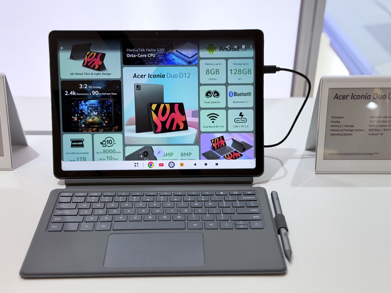 【COMPUTEX 2026】Acer Iconia Duo 系列平板發表：採用 3:2 OLED 螢幕，搭載天璣 8300 處理器