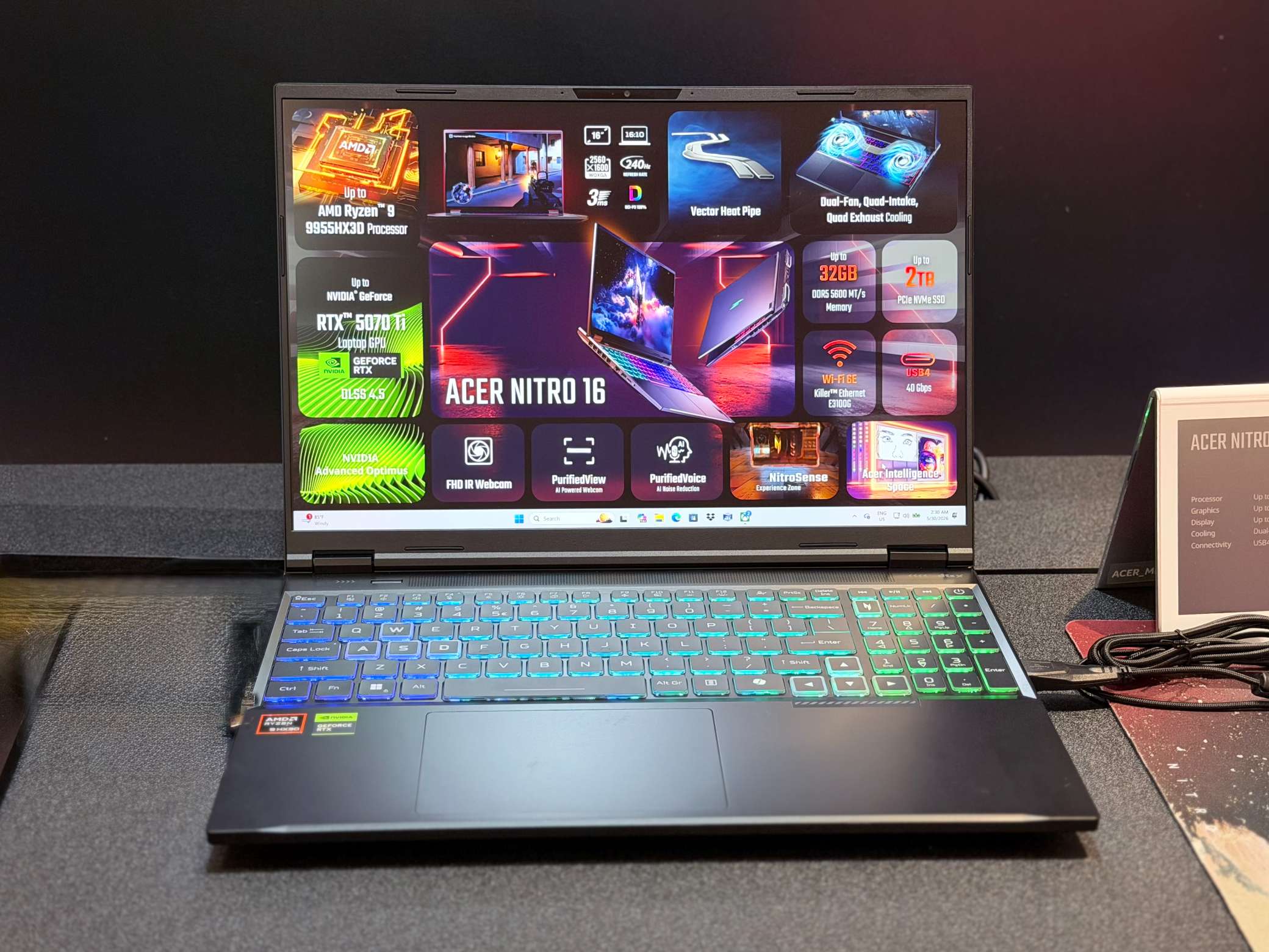 【COMPUTEX 2026】Acer Predator Helios 18 AI 搭載 RTX 5090 登場，Nitro Blaze Link 串流掌機僅 464 克