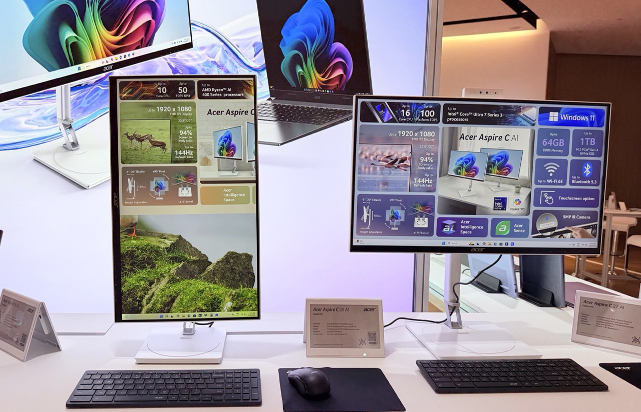 【COMPUTEX 2026】Acer Aspire C AI AIO 登場：AMD 與 Intel 雙平台、144Hz 窄邊框螢幕打造家庭 AI 中心