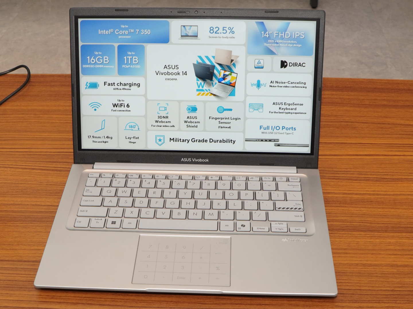 Intel將與多位合作夥伴推出多款搭載Wildcat Lake處理器的平價筆記型電腦。圖為Asus Vivobook 14。