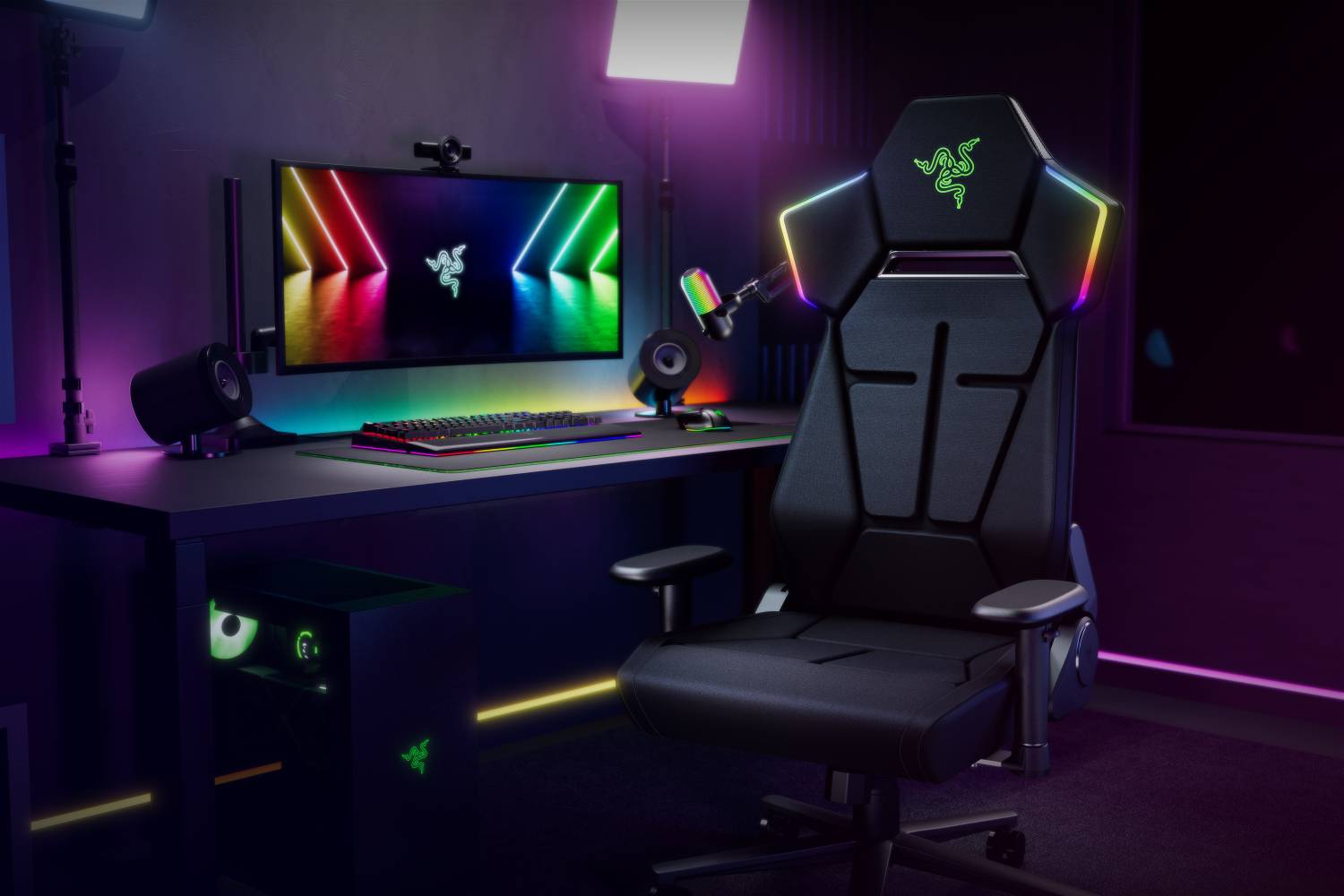 Razer Soma Chroma 新登場！首款 RGB 電競椅支援 300 款遊戲燈效互動，售價 18,290 元