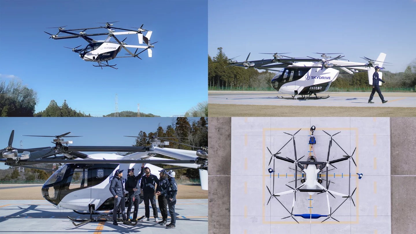 日本飛行計程車 SkyDrive SD-05 成功完成 100km/h 試飛!12 組旋翼極簡設計,城市短程接駁新標竿