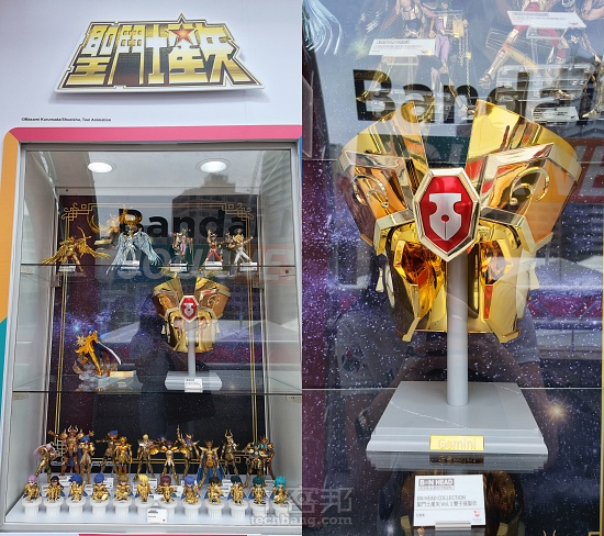 聖鬥士星矢模型展櫃。