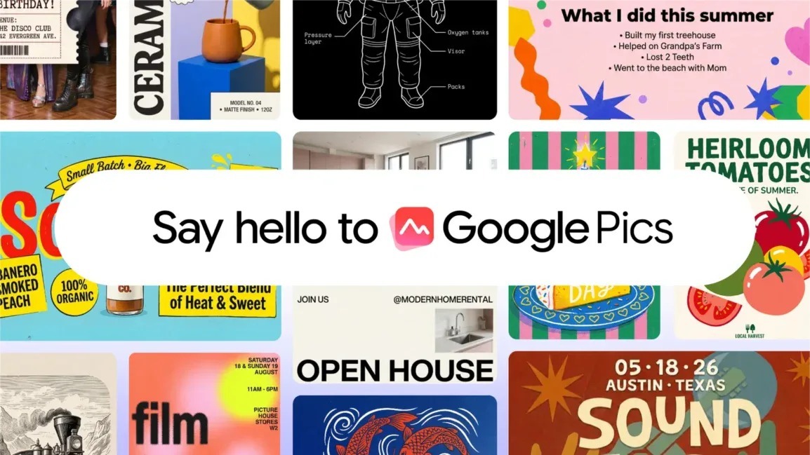 Google 全新 AI 神器 Google Pics 正式登場！AI 修圖不用再跳分頁， 整合雲端文件、商務製圖與海報設計效率爆表