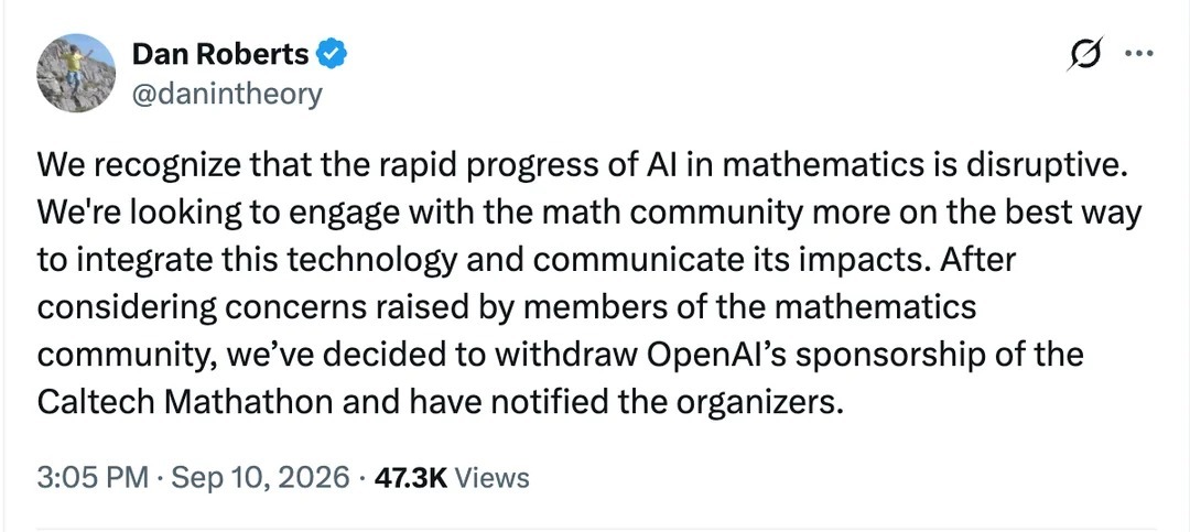 OpenAI 踢到鐵板!贊助校園駭客松慘遭 770 名數學家抵制,官方嚇到急忙撤資止血